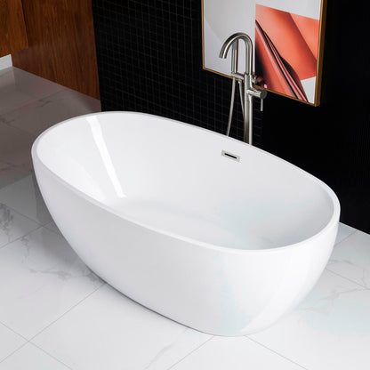 WOODBRIDGE 67" Acrylic Freestanding Bathtub Contemporary Soaking Tub