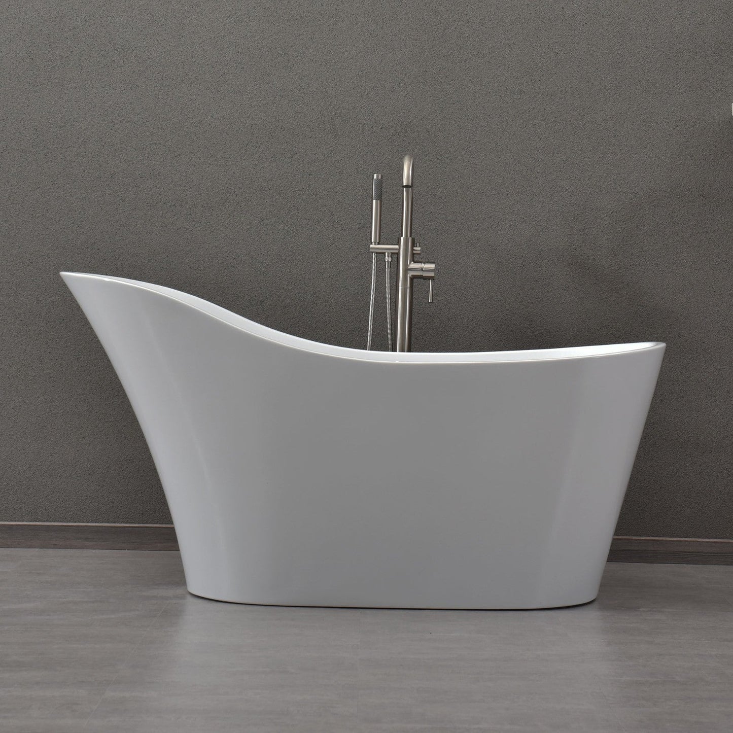 WOODBRIDGE 59" Acrylic Freestanding Bathtub Contemporary Soaking Tub