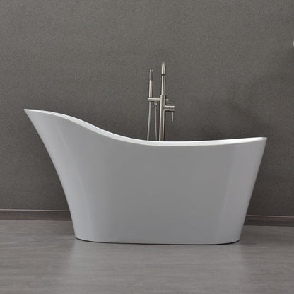 WOODBRIDGE 59" Acrylic Freestanding Bathtub Contemporary Soaking Tub