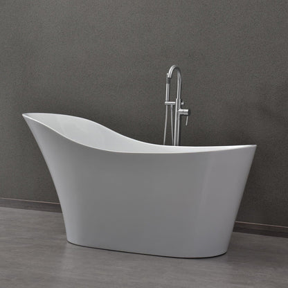 WOODBRIDGE 59" Acrylic Freestanding Bathtub Contemporary Soaking Tub