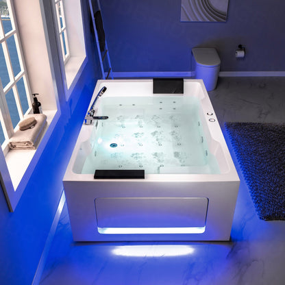 WOODBRIDGE 2 Person Freestanding Massage Hydrotherapy Bathtub