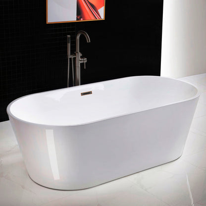 WOODBRIDGE 71" Acrylic Freestanding Bathtub Contemporary Soaking Tub