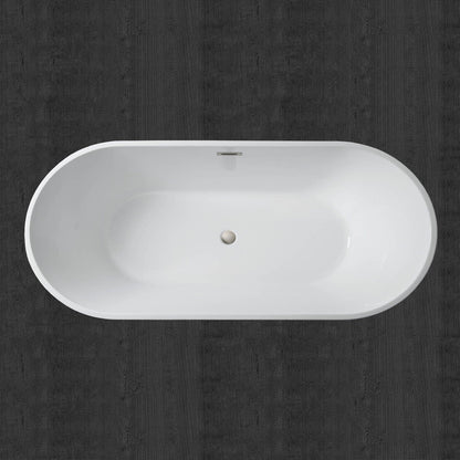 WOODBRIDGE 71" Acrylic Freestanding Bathtub Contemporary Soaking Tub