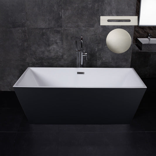 WOODBRIDGE 67" Acrylic Freestanding Bathtub Contemporary Soaking Tub