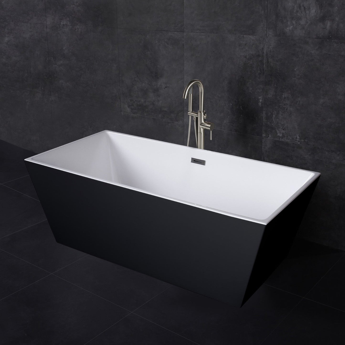 WOODBRIDGE 67" Acrylic Freestanding Bathtub Contemporary Soaking Tub