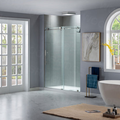 WOODBRIDGE MBSDC4876-B Frameless Shower Doors 44-48" Width x 76"Height with 3/8"(10mm) Clear Tempered Glass