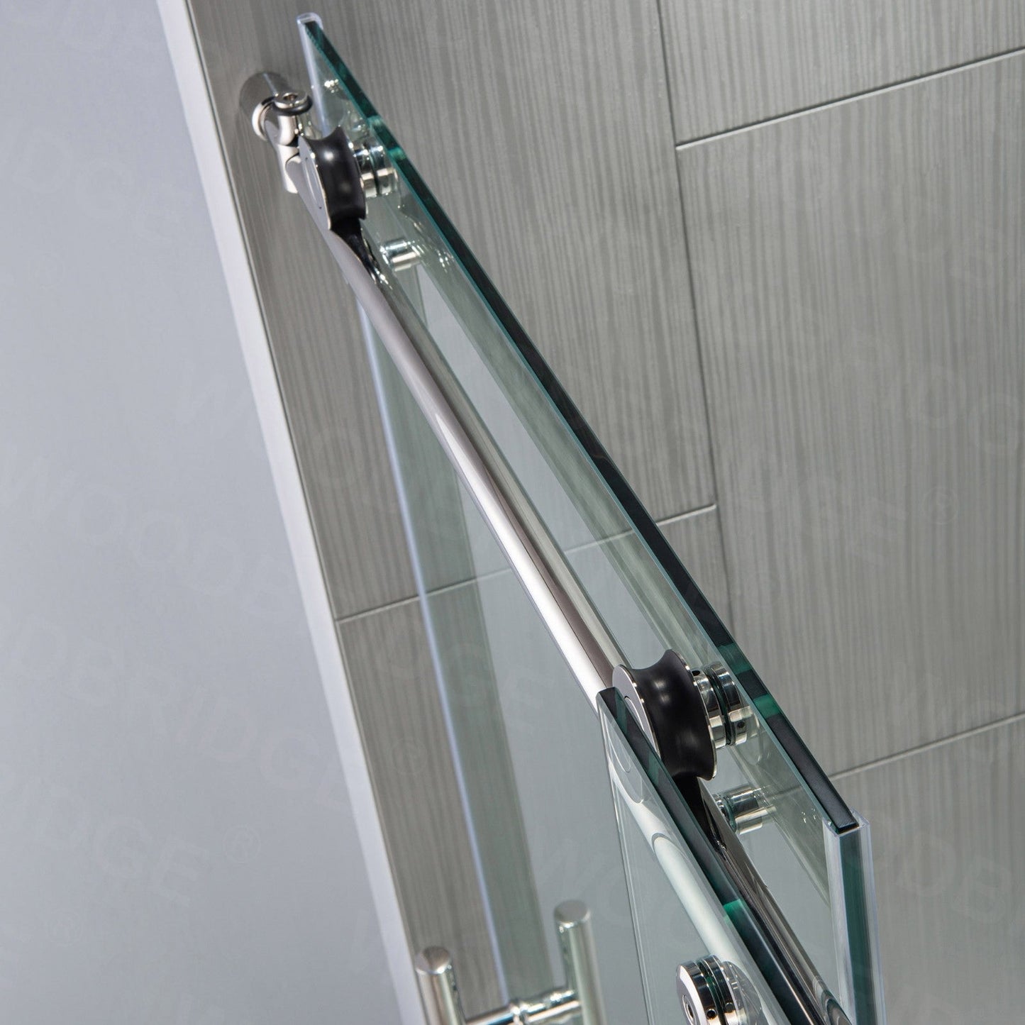 WOODBRIDGE MBSDC4876-B Frameless Shower Doors 44-48" Width x 76"Height with 3/8"(10mm) Clear Tempered Glass