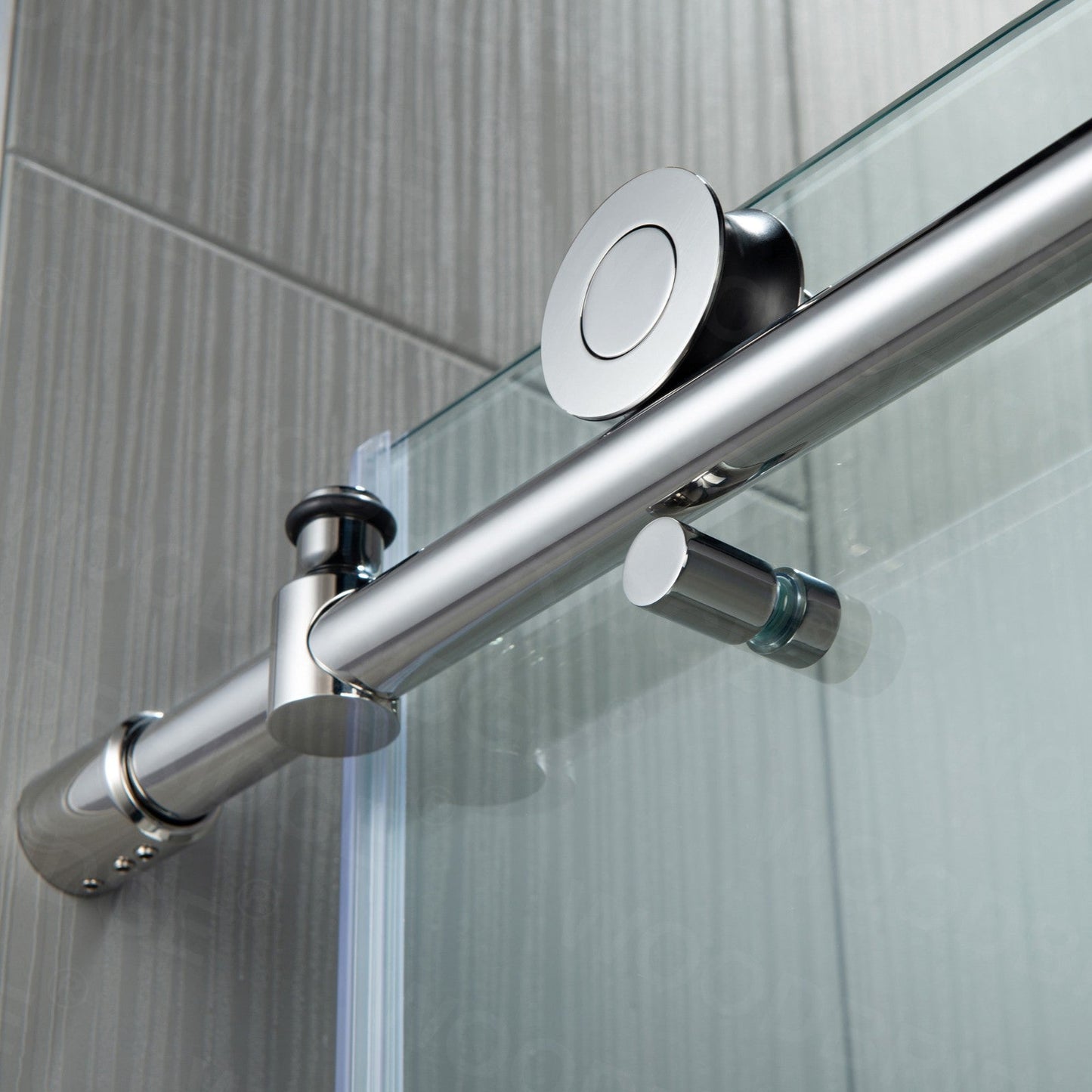 WOODBRIDGE MBSDC4876-B Frameless Shower Doors 44-48" Width x 76"Height with 3/8"(10mm) Clear Tempered Glass