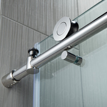 WOODBRIDGE MBSDC4876-B Frameless Shower Doors 44-48" Width x 76"Height with 3/8"(10mm) Clear Tempered Glass