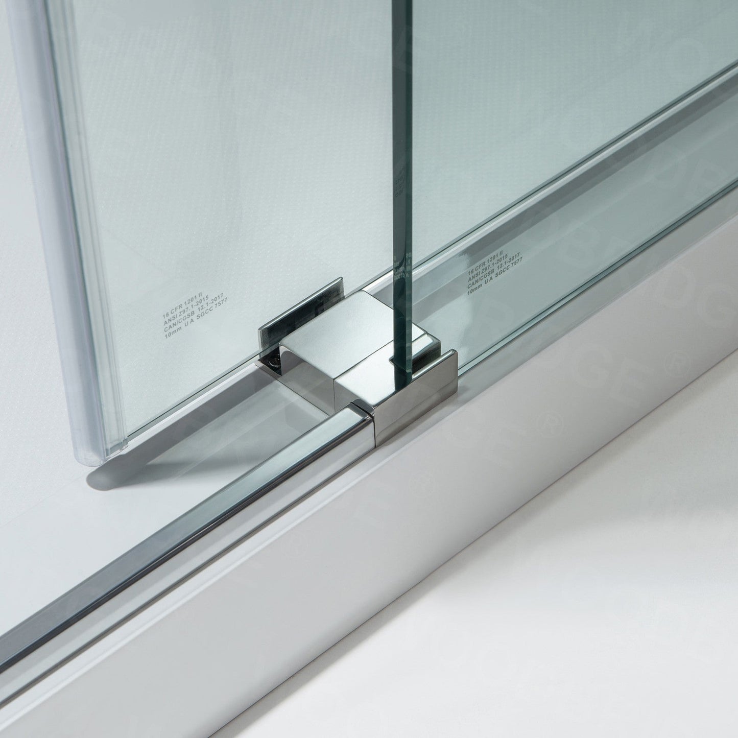 WOODBRIDGE MBSDC4876-B Frameless Shower Doors 44-48" Width x 76"Height with 3/8"(10mm) Clear Tempered Glass