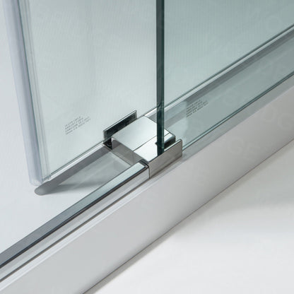 WOODBRIDGE MBSDC4876-B Frameless Shower Doors 44-48" Width x 76"Height with 3/8"(10mm) Clear Tempered Glass