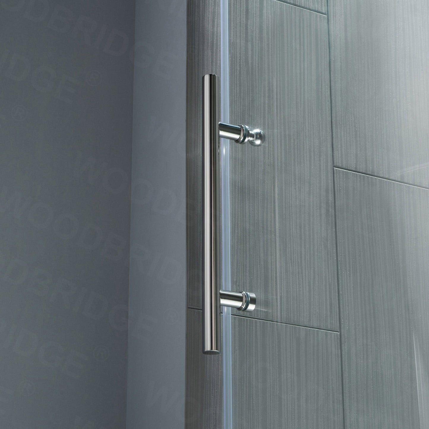WOODBRIDGE MBSDC4876-B Frameless Shower Doors 44-48" Width x 76"Height with 3/8"(10mm) Clear Tempered Glass