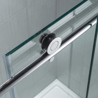 WOODBRIDGE MBSDC4876-B Frameless Shower Doors 44-48" Width x 76"Height with 3/8"(10mm) Clear Tempered Glass