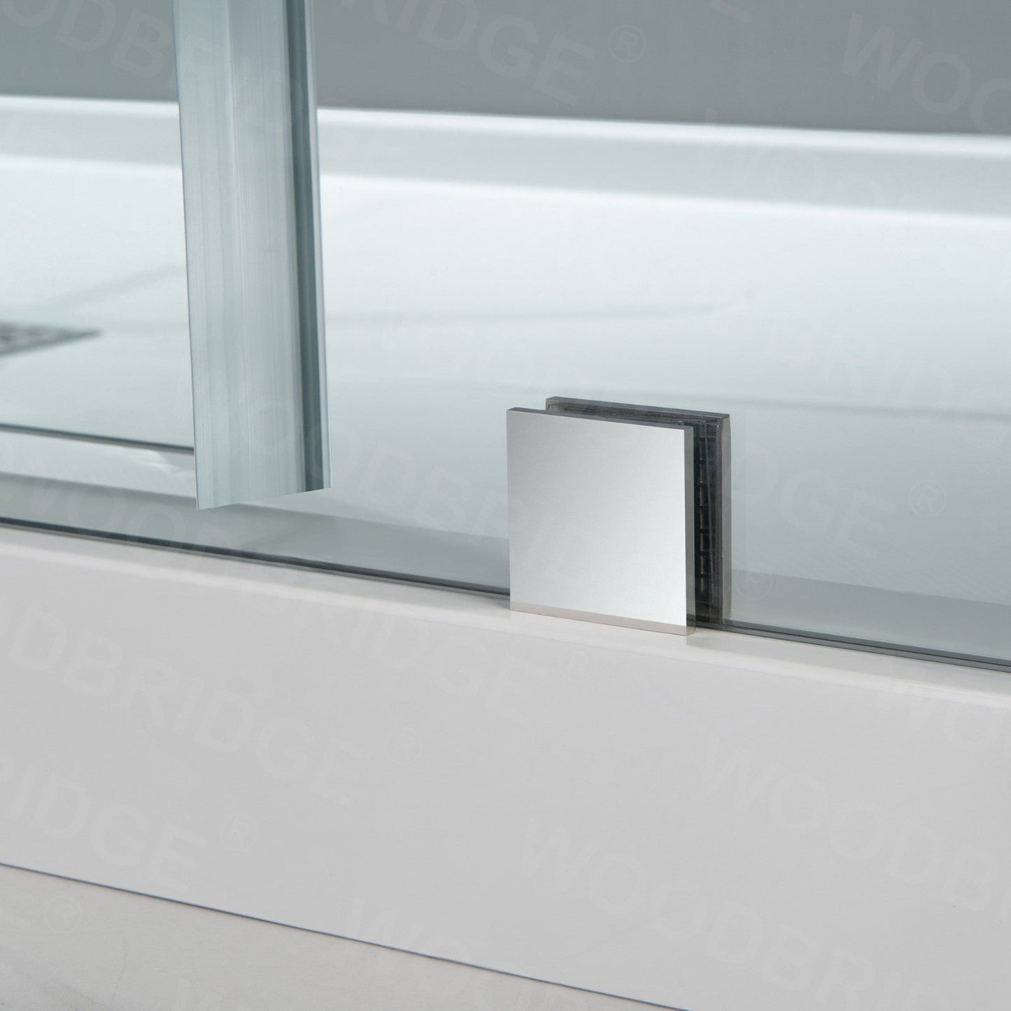 WOODBRIDGE MBSDC4876-B Frameless Shower Doors 44-48" Width x 76"Height with 3/8"(10mm) Clear Tempered Glass
