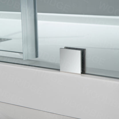 WOODBRIDGE MBSDC4876-B Frameless Shower Doors 44-48" Width x 76"Height with 3/8"(10mm) Clear Tempered Glass