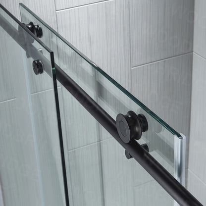 WOODBRIDGE MBSDC4876-B Frameless Shower Doors 44-48" Width x 76"Height with 3/8"(10mm) Clear Tempered Glass