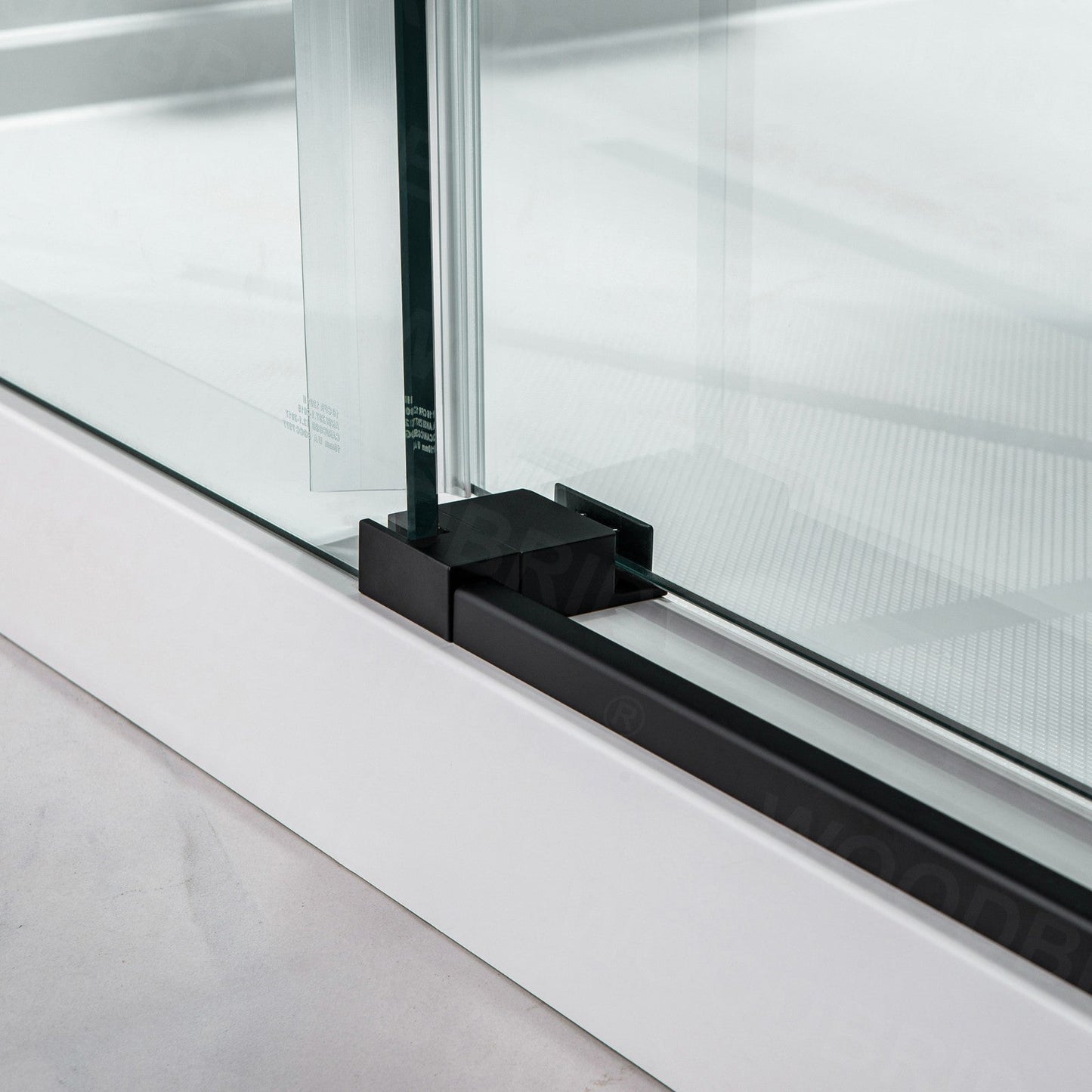 WOODBRIDGE MBSDC4876-B Frameless Shower Doors 44-48" Width x 76"Height with 3/8"(10mm) Clear Tempered Glass