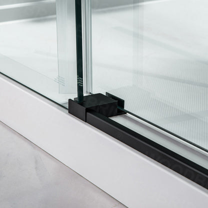 WOODBRIDGE MBSDC4876-B Frameless Shower Doors 44-48" Width x 76"Height with 3/8"(10mm) Clear Tempered Glass