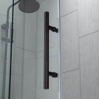 WOODBRIDGE MBSDC4876-B Frameless Shower Doors 44-48" Width x 76"Height with 3/8"(10mm) Clear Tempered Glass