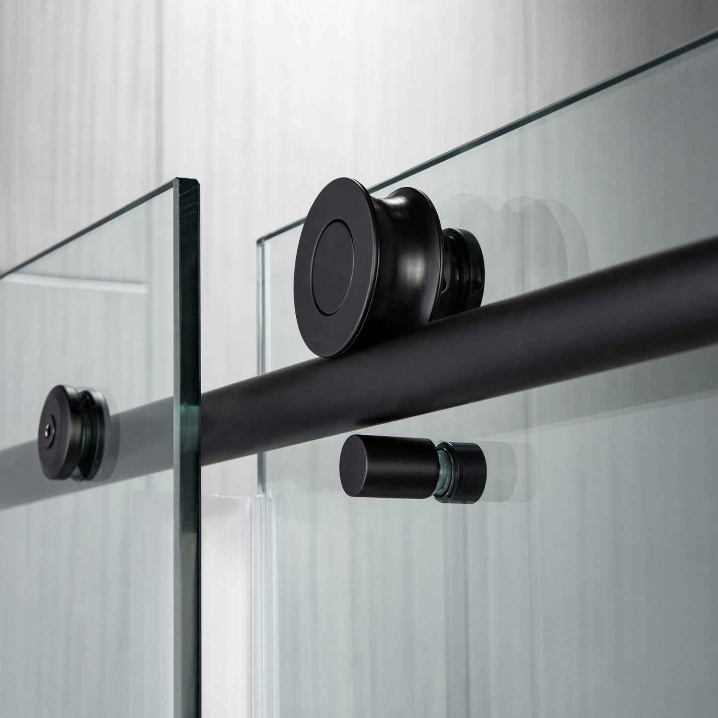 WOODBRIDGE MBSDC4876-B Frameless Shower Doors 44-48" Width x 76"Height with 3/8"(10mm) Clear Tempered Glass