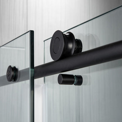 WOODBRIDGE MBSDC4876-B Frameless Shower Doors 44-48" Width x 76"Height with 3/8"(10mm) Clear Tempered Glass