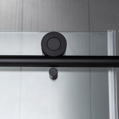 WOODBRIDGE MBSDC4876-B Frameless Shower Doors 44-48" Width x 76"Height with 3/8"(10mm) Clear Tempered Glass