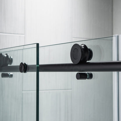 WOODBRIDGE MBSDC4876-B Frameless Shower Doors 44-48" Width x 76"Height with 3/8"(10mm) Clear Tempered Glass