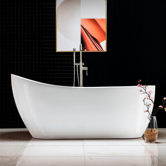 WOODBRIDGE 67" Acrylic Freestanding Bathtub Contemporary Soaking Tub