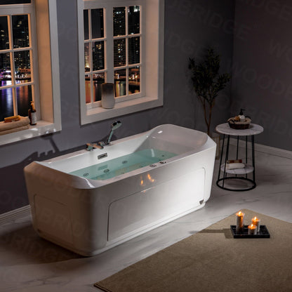 WOODBRIDGE 67"L x 31-1/2"W 1 Person Freestanding Massage Hydrotherapy Bathtub Tub