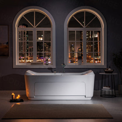 WOODBRIDGE 67"L x 31-1/2"W 1 Person Freestanding Massage Hydrotherapy Bathtub Tub