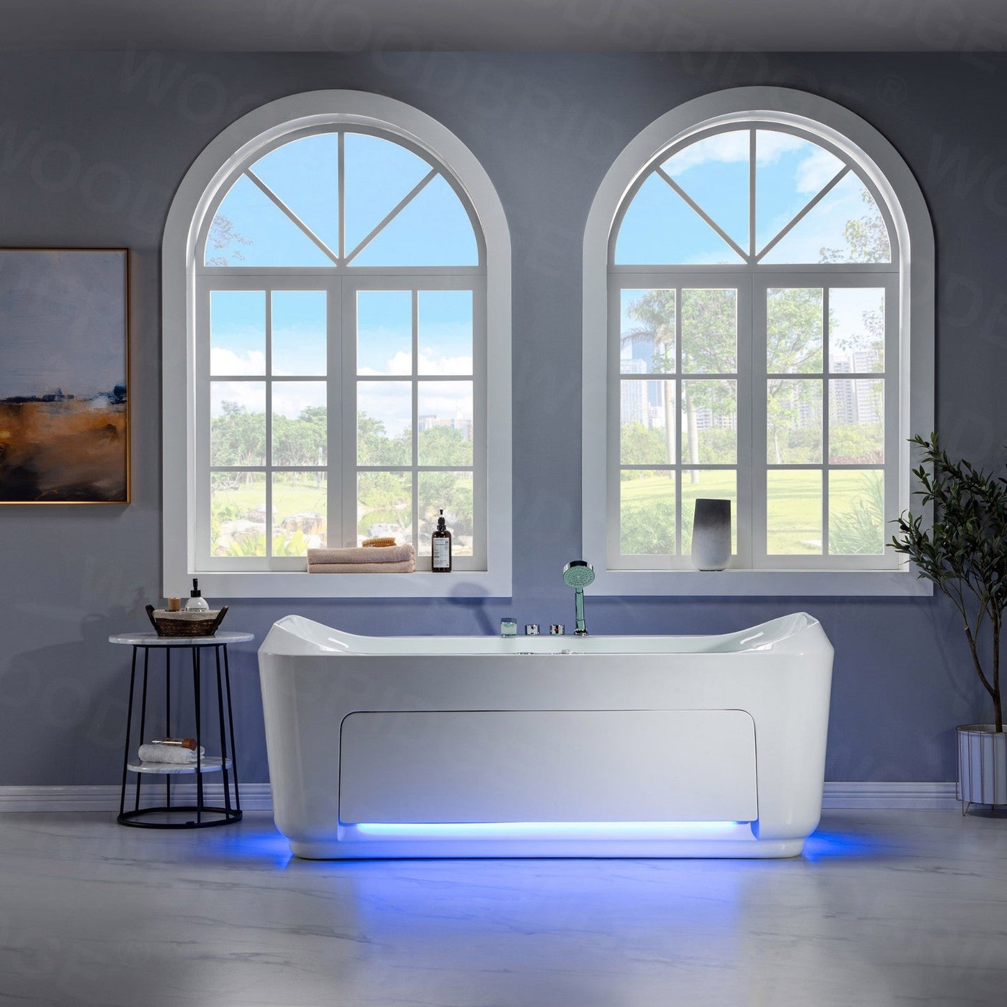 WOODBRIDGE 67"L x 31-1/2"W 1 Person Freestanding Massage Hydrotherapy Bathtub Tub