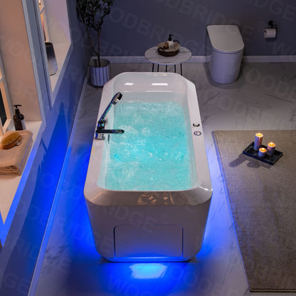 WOODBRIDGE 67"L x 31-1/2"W 1 Person Freestanding Massage Hydrotherapy Bathtub Tub