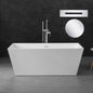 WOODBRIDGE 59" Acrylic Freestanding Bathtub Contemporary Soaking Tub