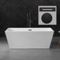 WOODBRIDGE 59" Acrylic Freestanding Bathtub Contemporary Soaking Tub