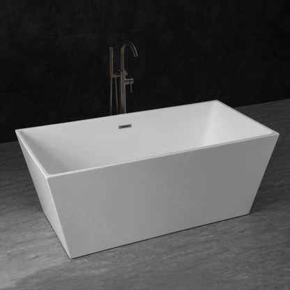 WOODBRIDGE 59" Acrylic Freestanding Bathtub Contemporary Soaking Tub
