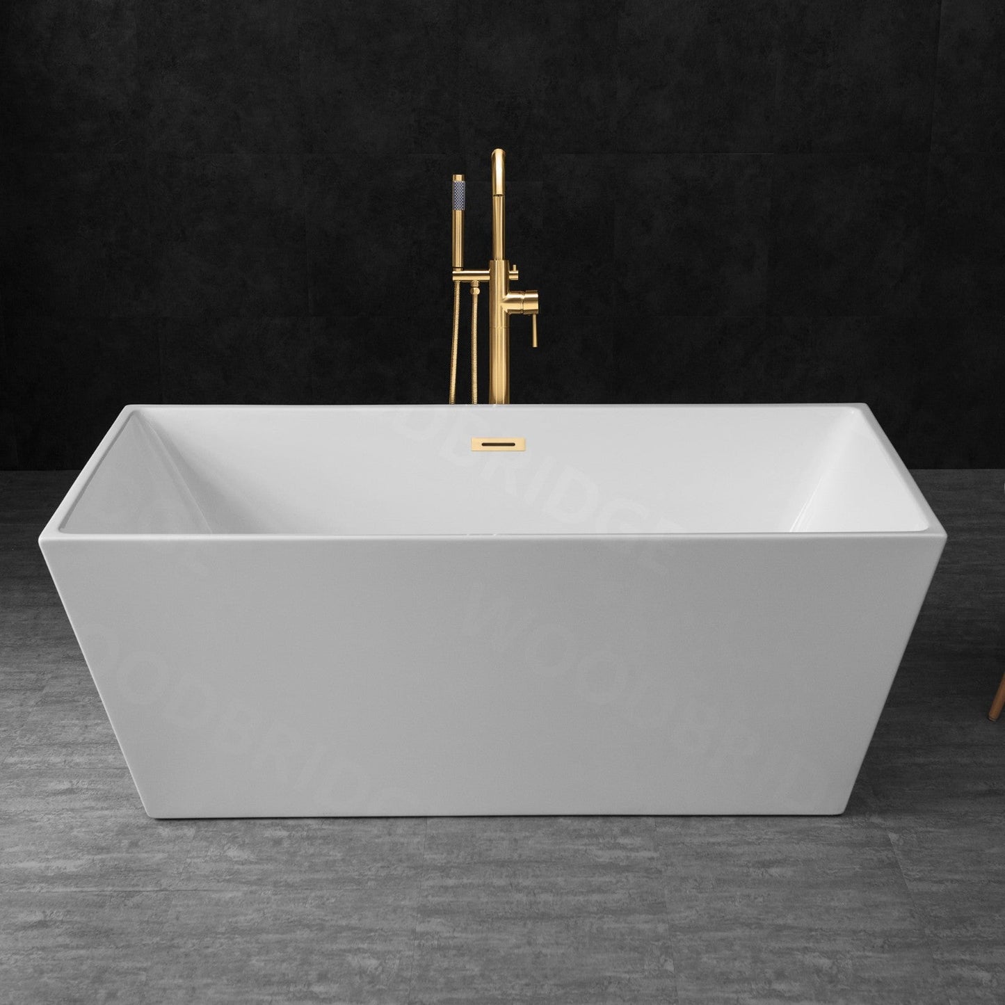 WOODBRIDGE 59" Acrylic Freestanding Bathtub Contemporary Soaking Tub