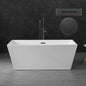 WOODBRIDGE 59" Acrylic Freestanding Bathtub Contemporary Soaking Tub