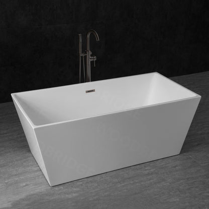 WOODBRIDGE 59" Acrylic Freestanding Bathtub Contemporary Soaking Tub