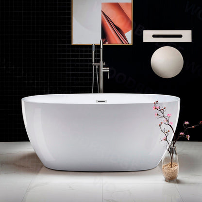 WOODBRIDGE 55" Acrylic Freestanding Bathtub Contemporary Soaking Tub