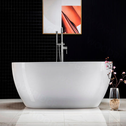 WOODBRIDGE 55" Acrylic Freestanding Bathtub Contemporary Soaking Tub