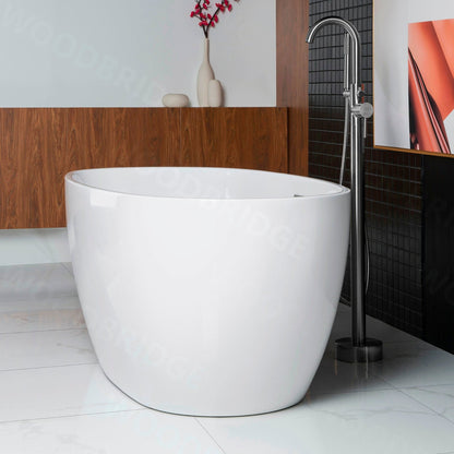 WOODBRIDGE 55" Acrylic Freestanding Bathtub Contemporary Soaking Tub