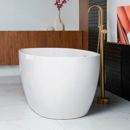 WOODBRIDGE 55" Acrylic Freestanding Bathtub Contemporary Soaking Tub