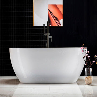 WOODBRIDGE 55" Acrylic Freestanding Bathtub Contemporary Soaking Tub