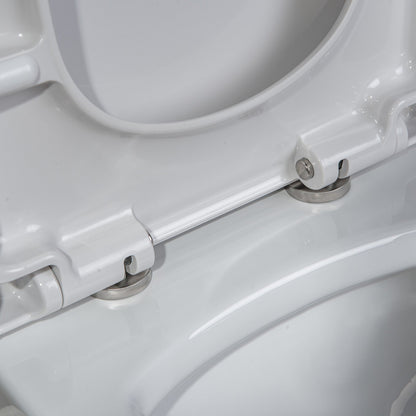WOODBRIDGE Modern Square Design One Piece Dual Flush 1.28 GP Toilet,Chair Height with Soft Closing Seat