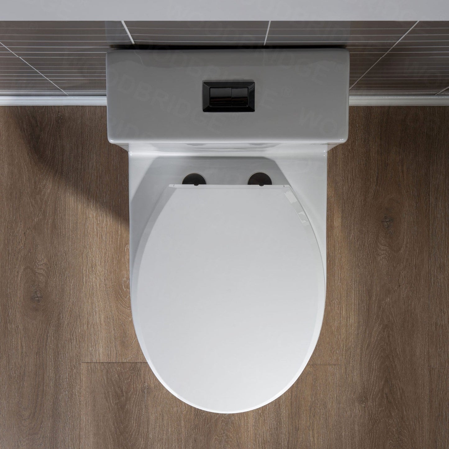 WOODBRIDGE One Piece Short Compact Bathroom Tiny Mini Commode Water Closet Dual Flush Concealed Trapway