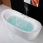 WOODBRIDGE 71" Whirlpool Water Jetted and Air Bubble Freestanding Bathtub