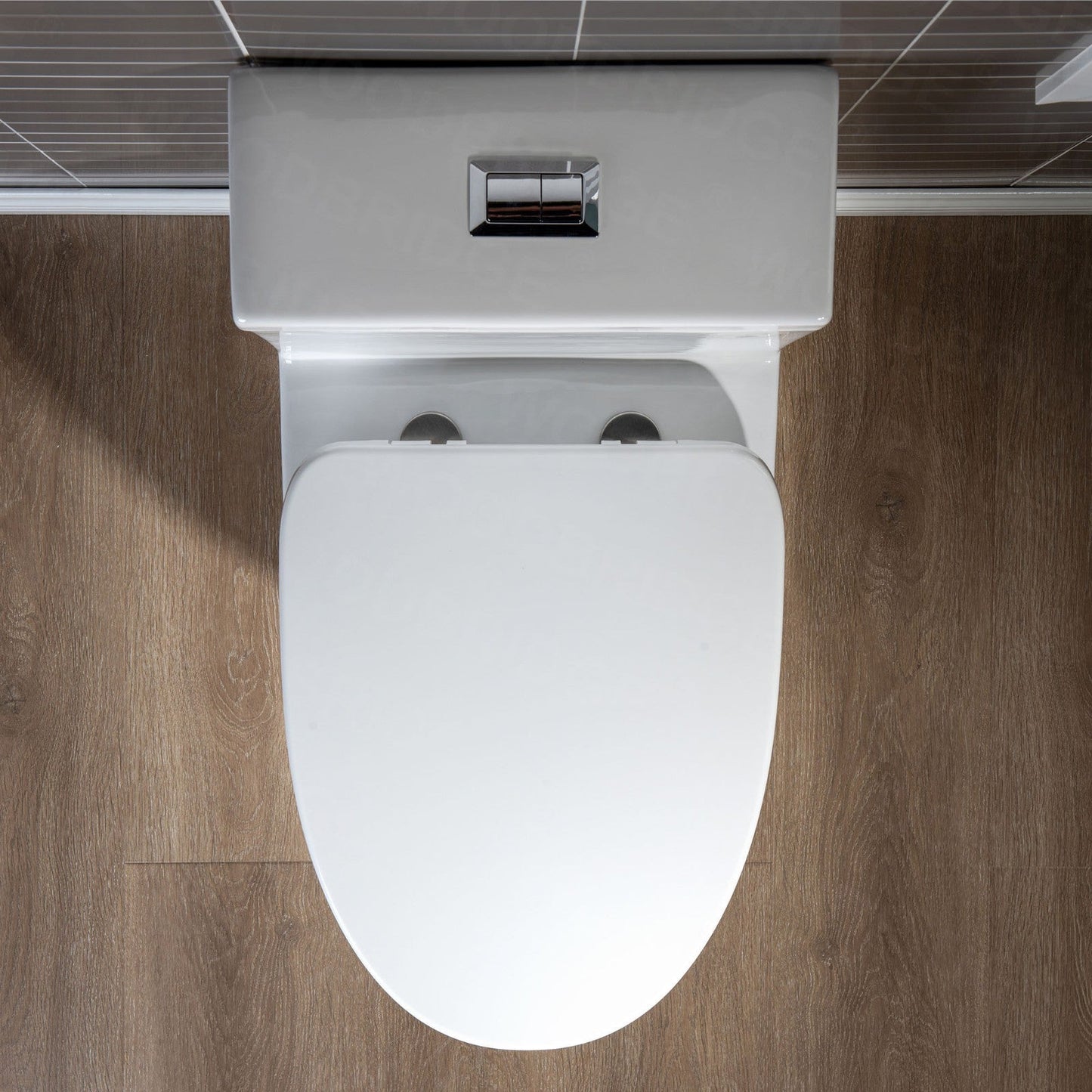 WOODBRIDGE Moder Design, Elongated One piece Toilet Dual flush 1.0/1.6 GPF,with Soft Closing Seat, white, (2 -Pack)