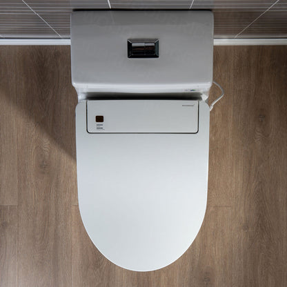 WOODBRIDGE T-0008 Luxury Bidet Toilet, Elongated One Piece Toilet with Advanced Bidet Seat, Chair Height, Smart Toilet Seat with Temperature Controlled Wash Functions and Air Dryer