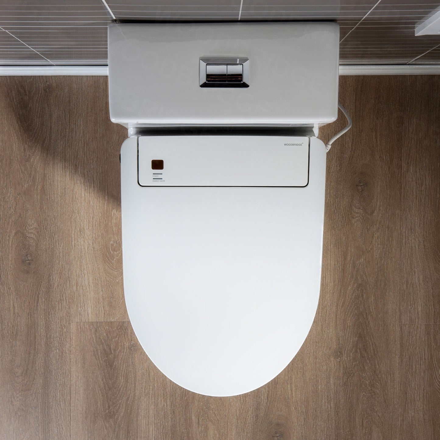 WOODBRIDGE Luxury, Elongated One Piece Toilet with Advanced Bidet Seat, White