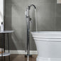 WOODBRIDGE WOODBRIDGEE F0001BNVT Contemporary Single Handle Floor Mount Freestanding Tub Filler Faucet with Hand shower